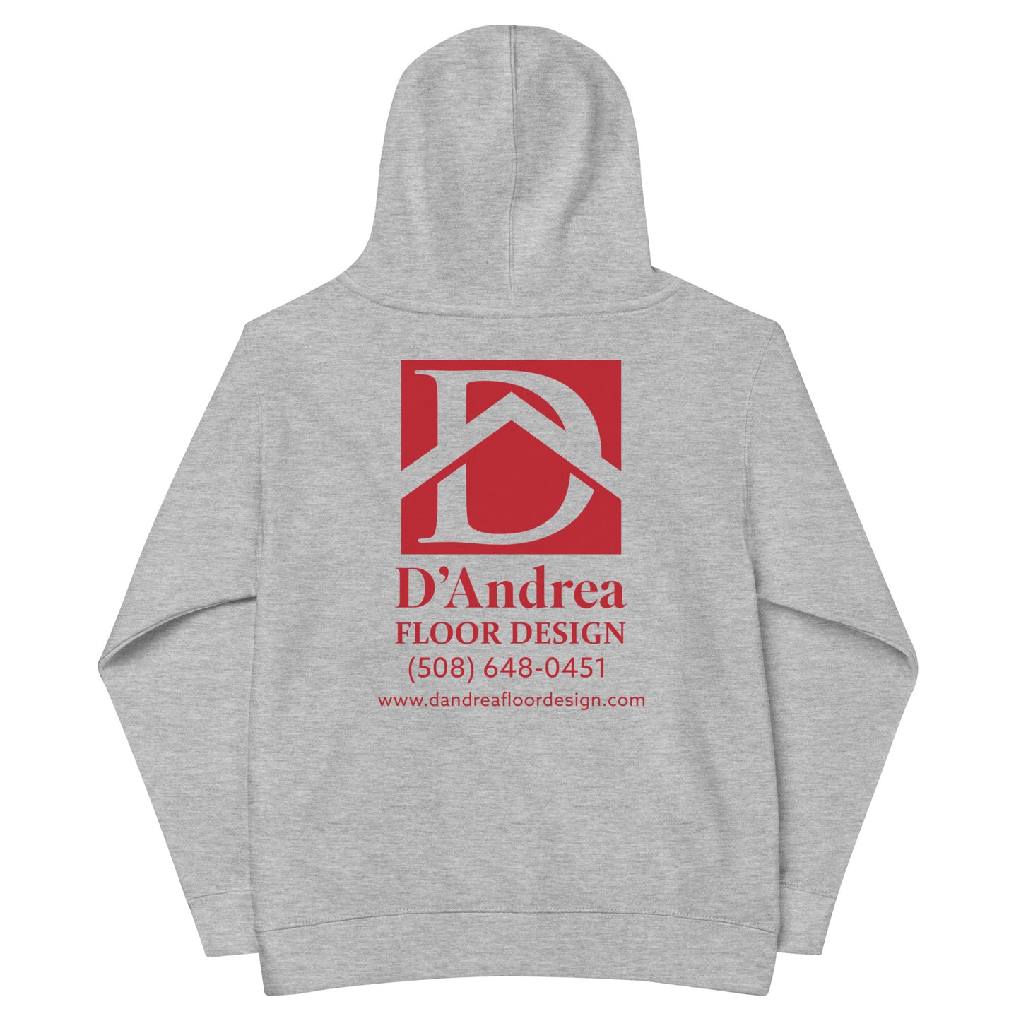 D'Andrea Floor Design Red Lettering Youth Hoodie