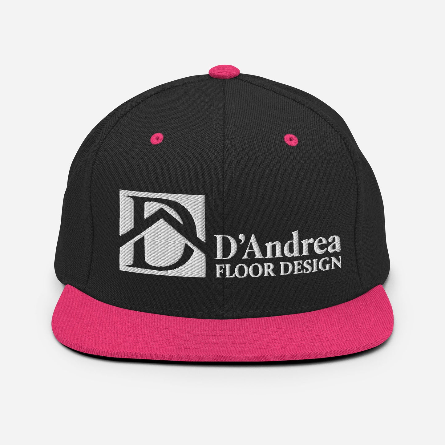 D'Andrea Floor Design White Lettering Snapback Hat