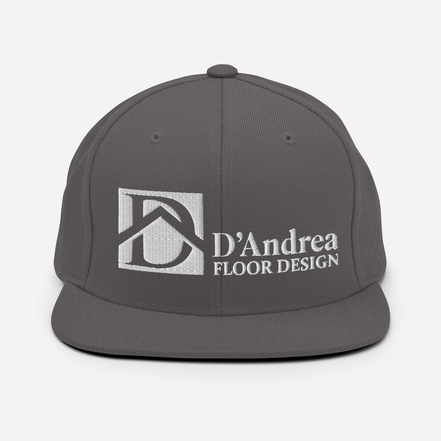 D'Andrea Floor Design White Lettering Snapback Hat