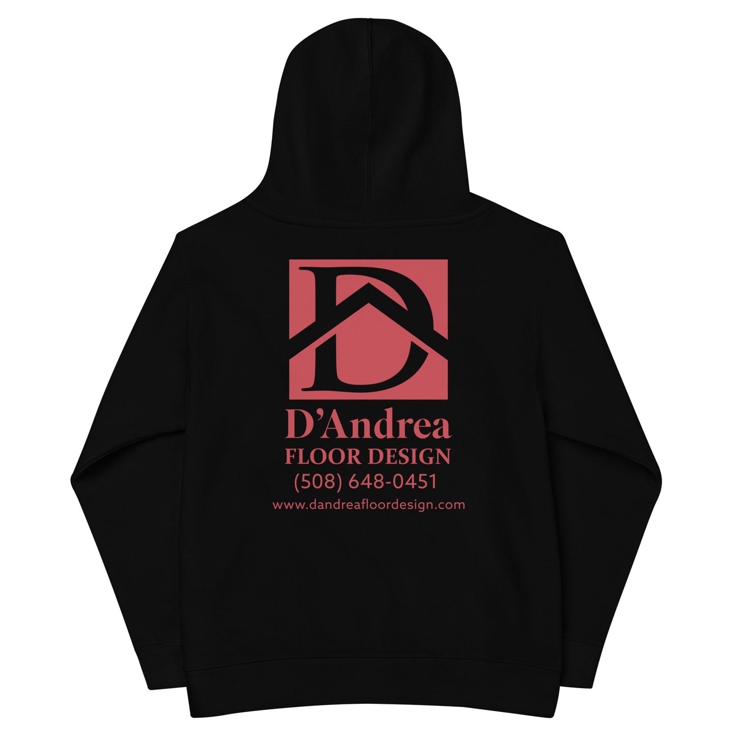 D'Andrea Floor Design Red Lettering Youth Hoodie