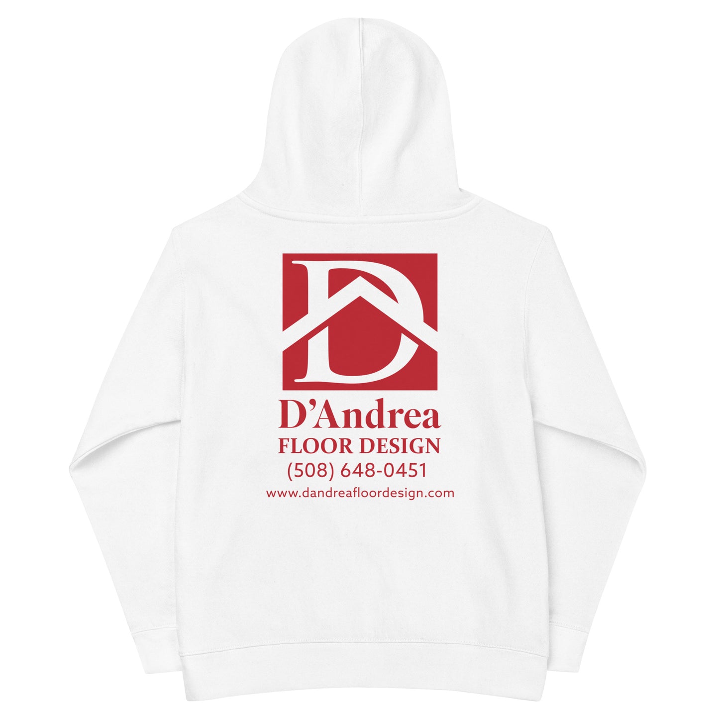 D'Andrea Floor Design Red Lettering Youth Hoodie