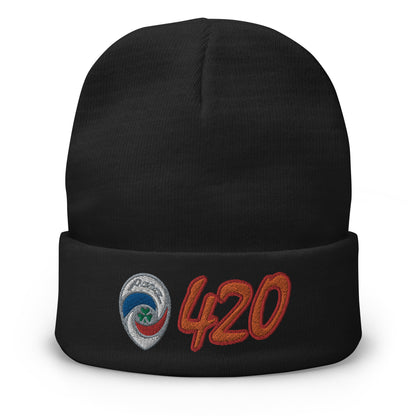 Team 420 Embroidered Panoz Beanie