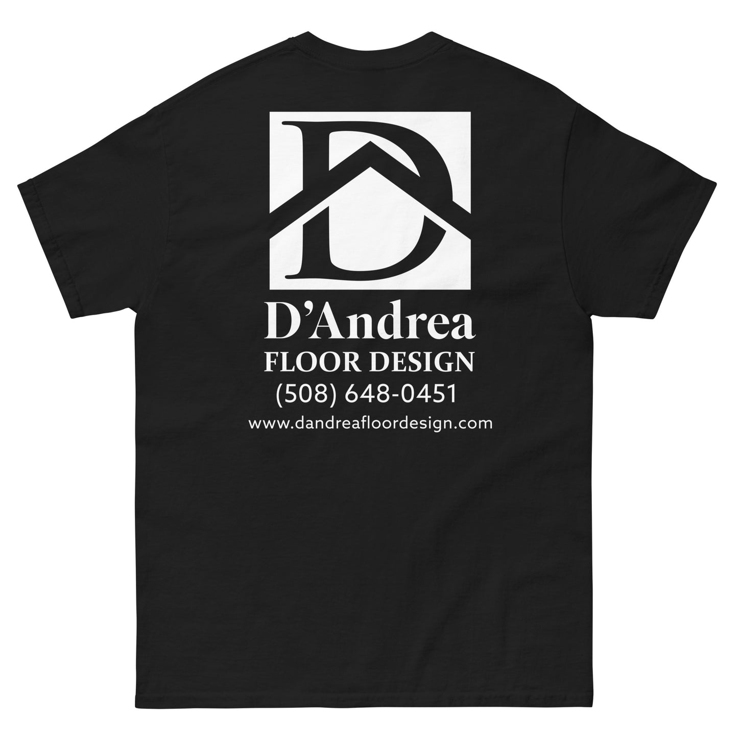 D'Andrea Floor Design White Lettering cotton tee