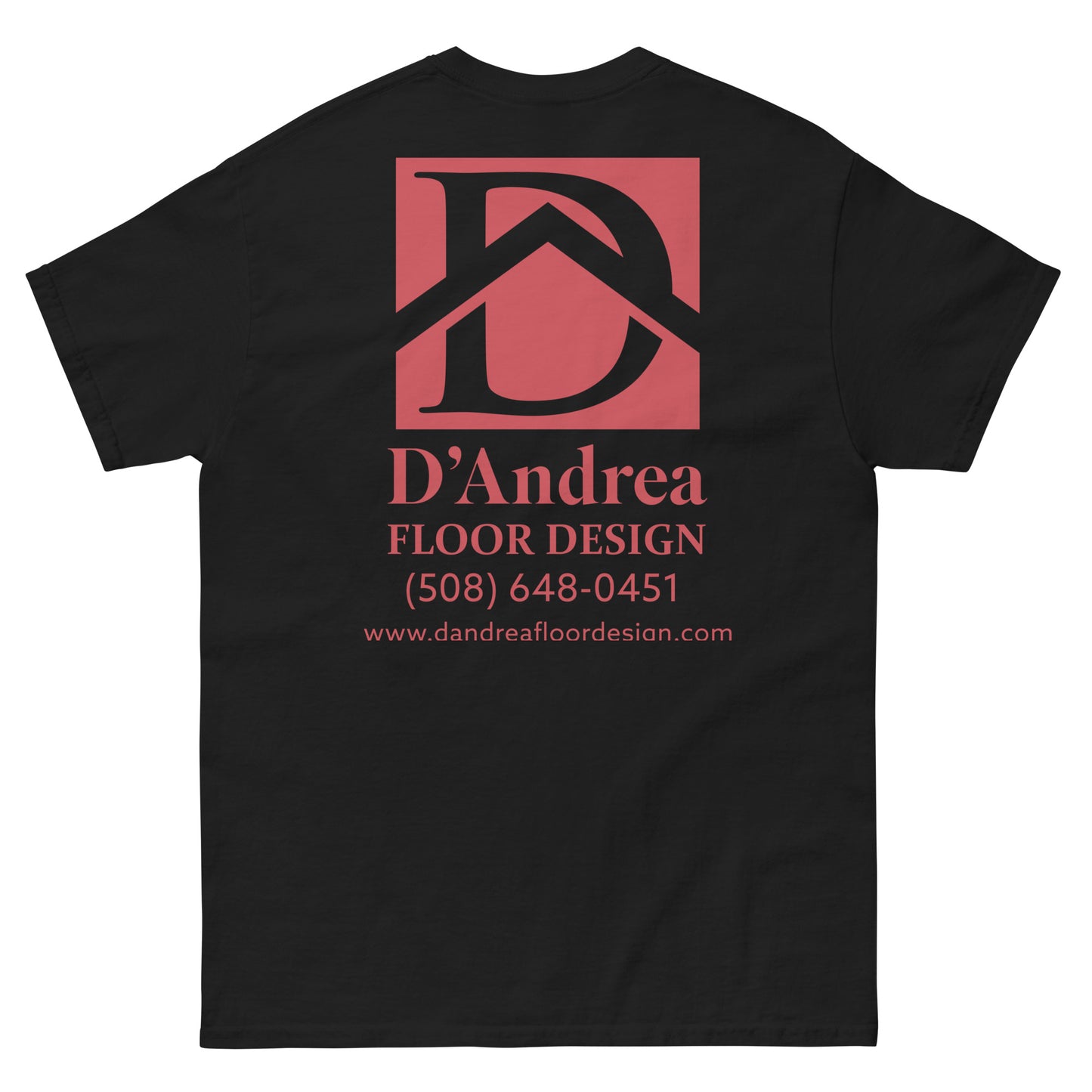 D'Andrea Floor Design Red Lettering cotton tee