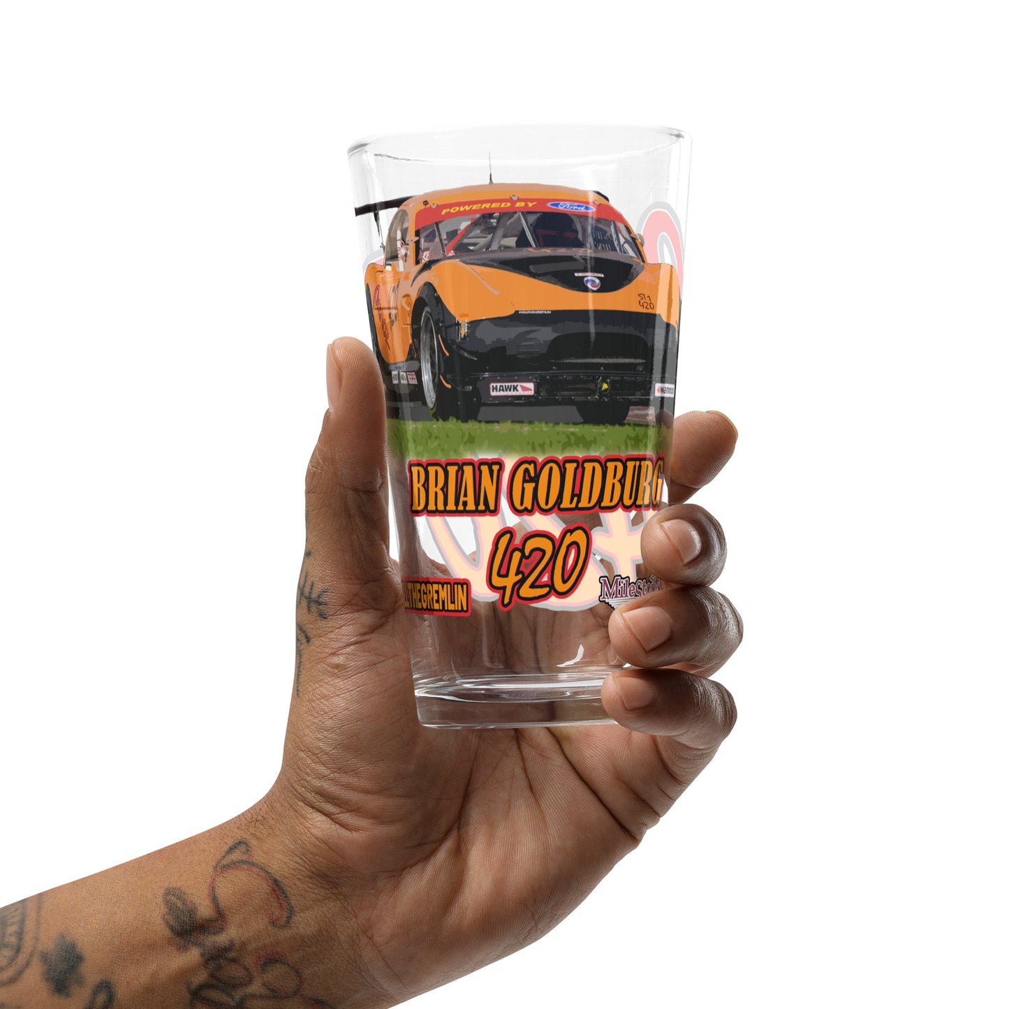 Team 420 Panoz pint glass