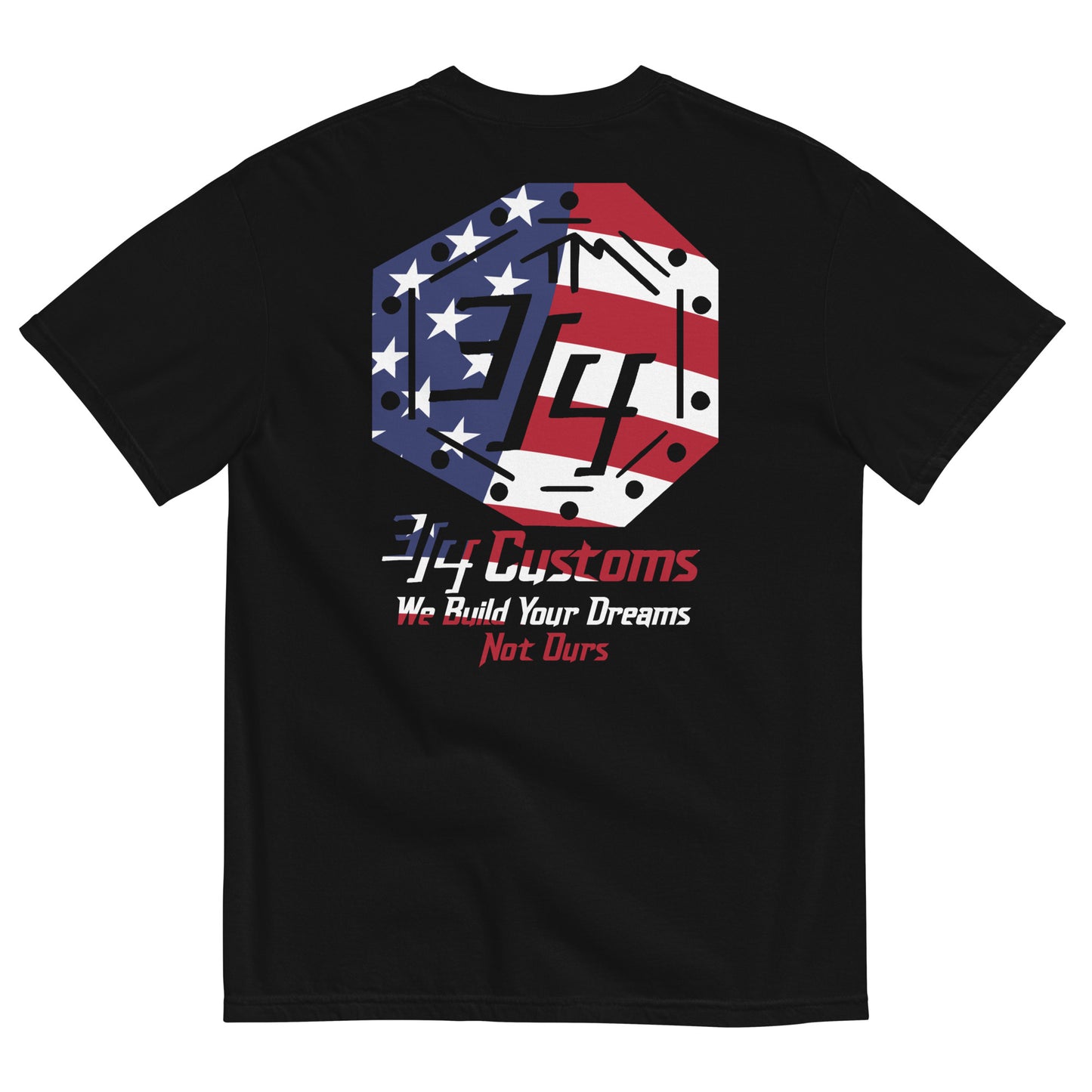 Cotton 3/4 Customs Flag T Shirt