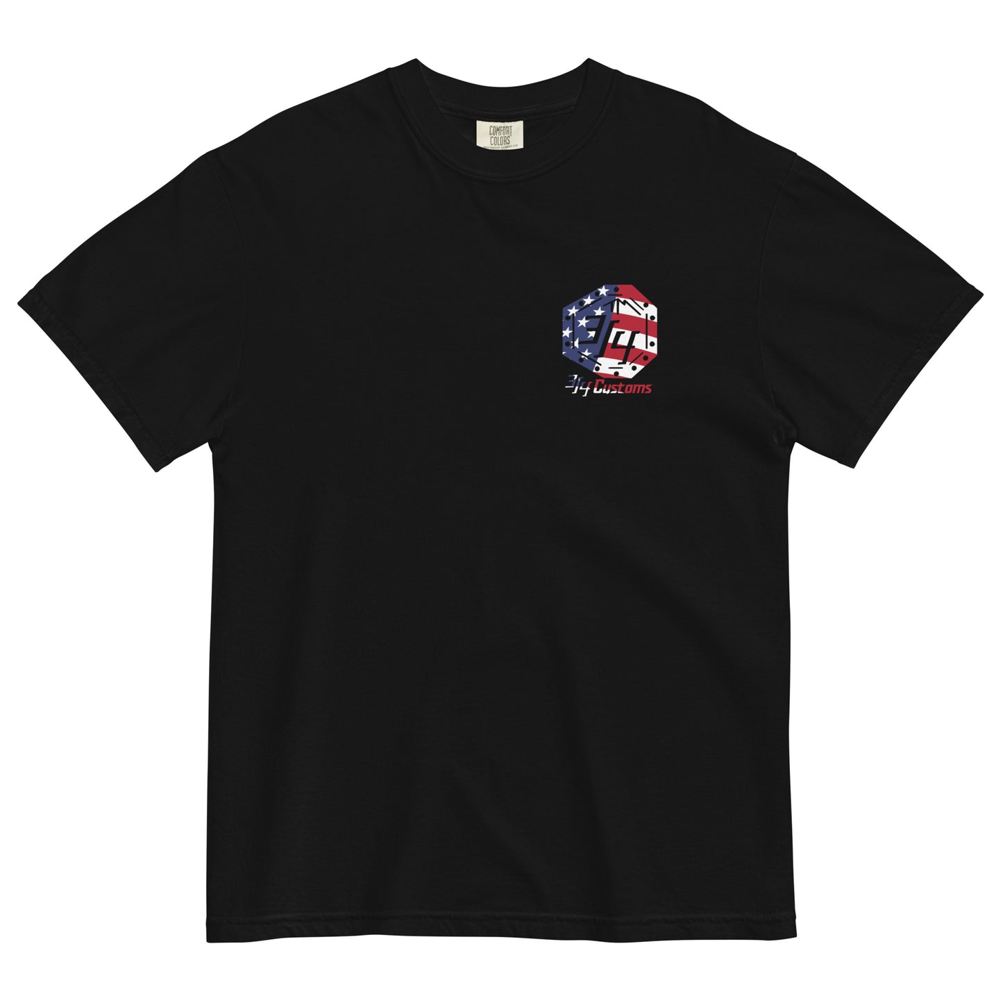 Cotton 3/4 Customs Flag T Shirt