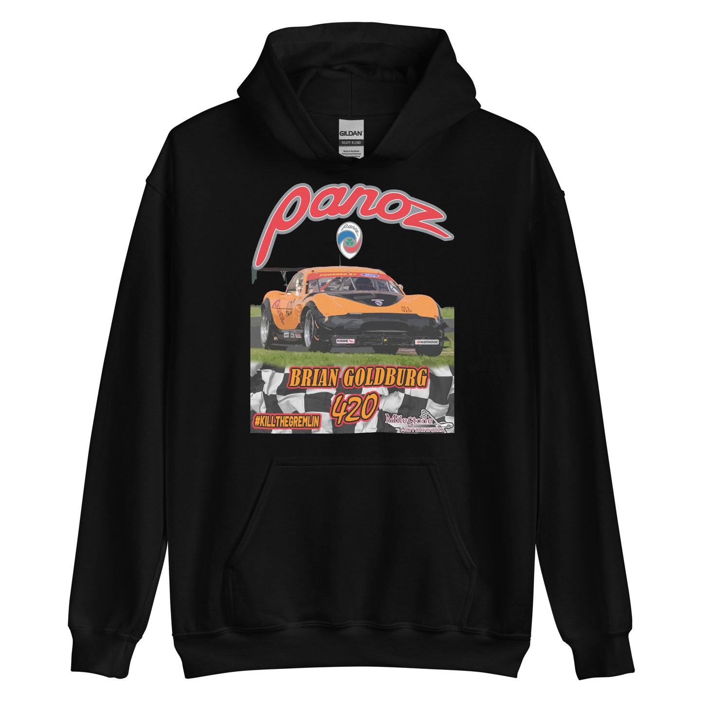 Team 420 Panoz Hoodie Front Print only