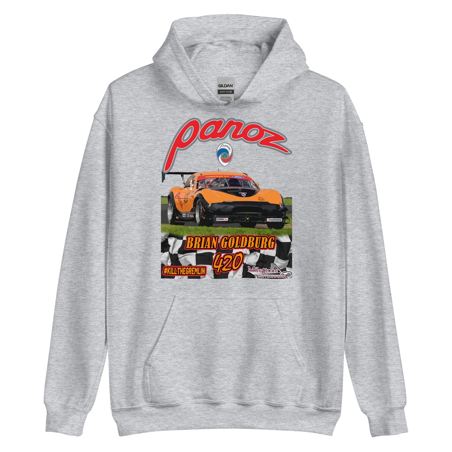 Team 420 Panoz Hoodie Front Print only