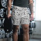 Graphic Graffiti White Athletic Shorts