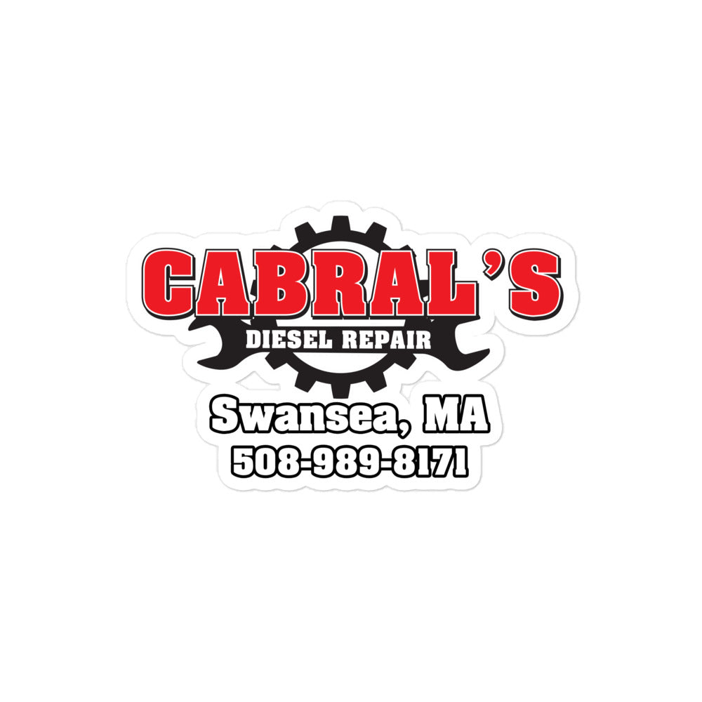 Cabral's Diesel Repair Sticker