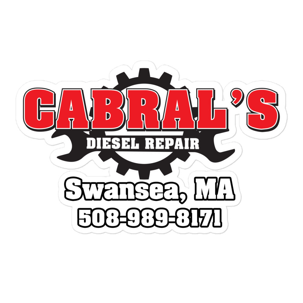 Cabral's Diesel Repair Sticker