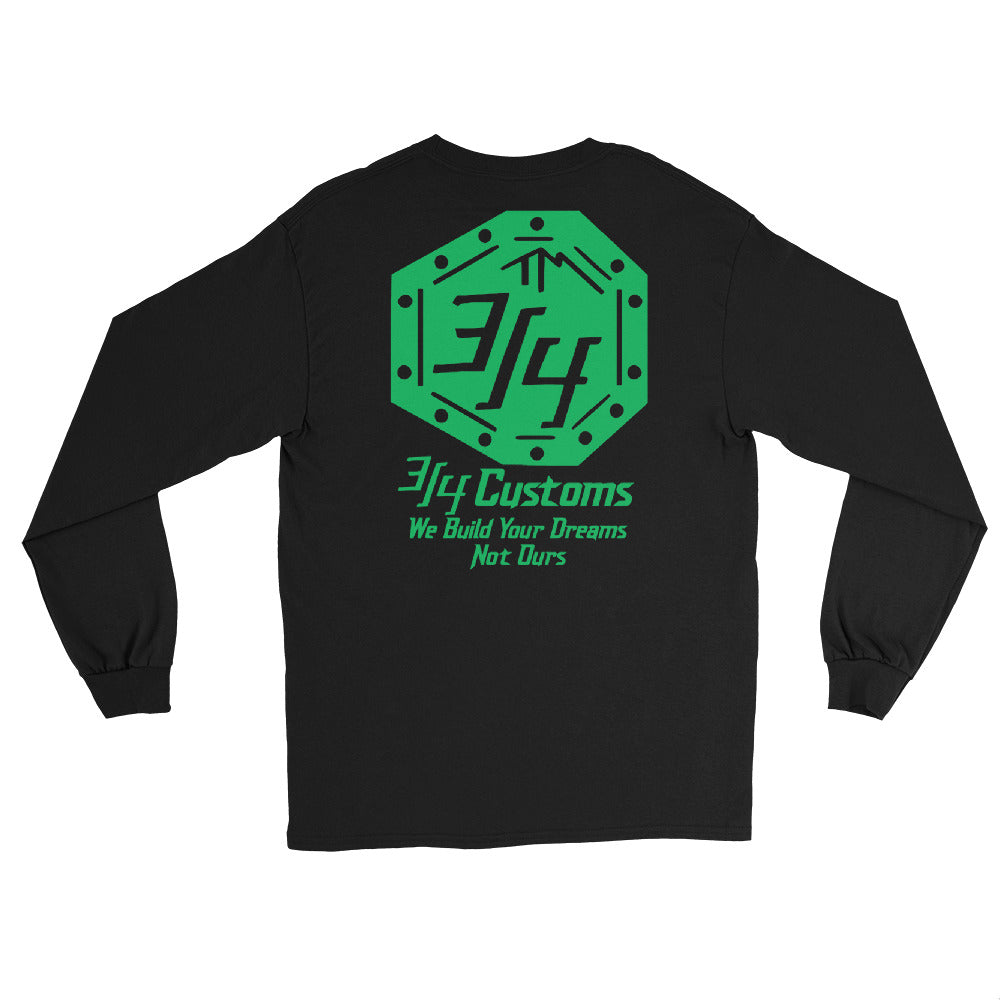 3/4 Customs Green Long Sleeve