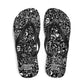 Graphic Graffiti  Black Flip-Flops