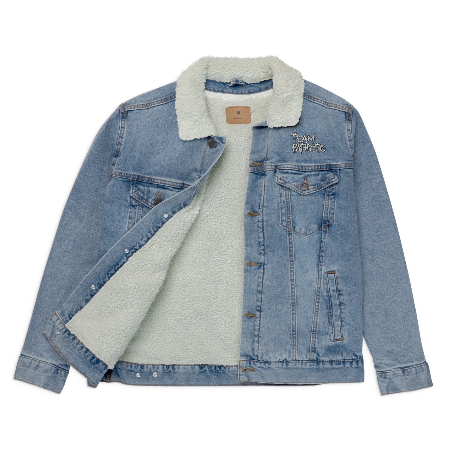 Team Pathetic Denim Sherpa Jacket