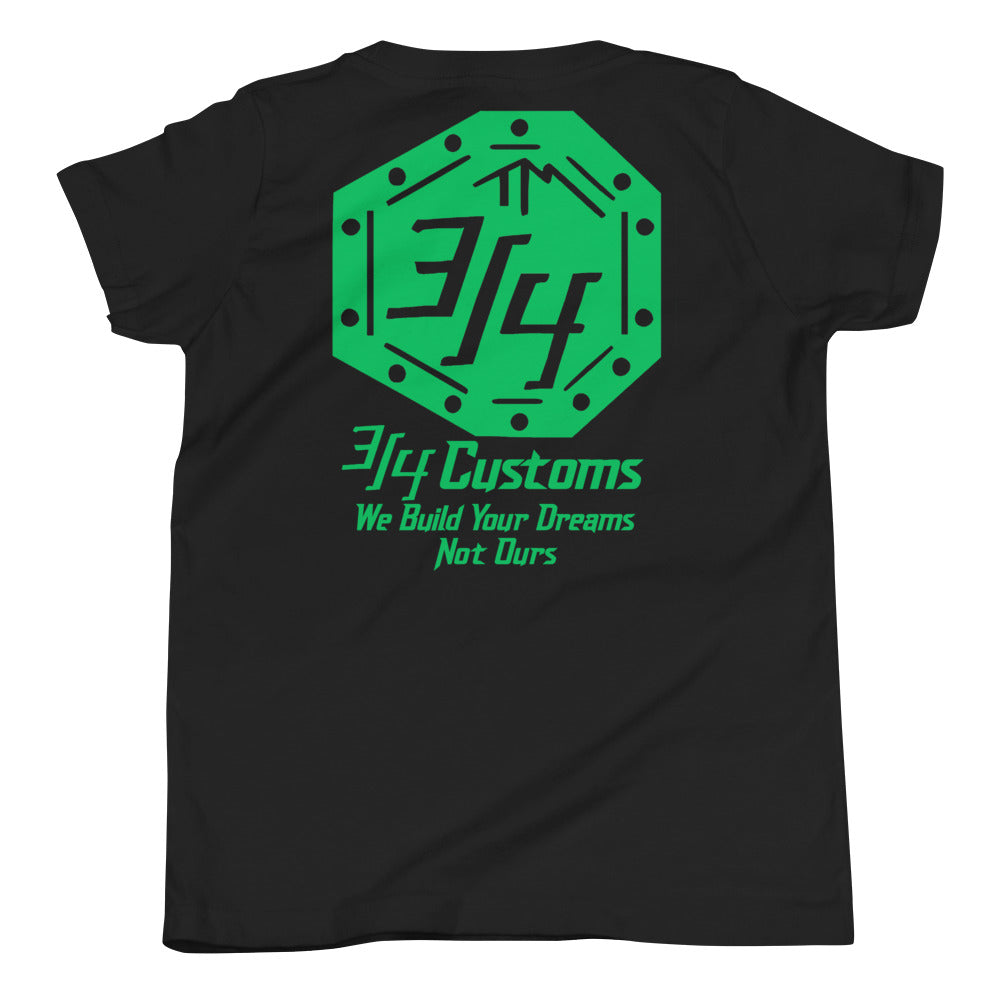 3/4 Customs Green Youth Short Sleeve